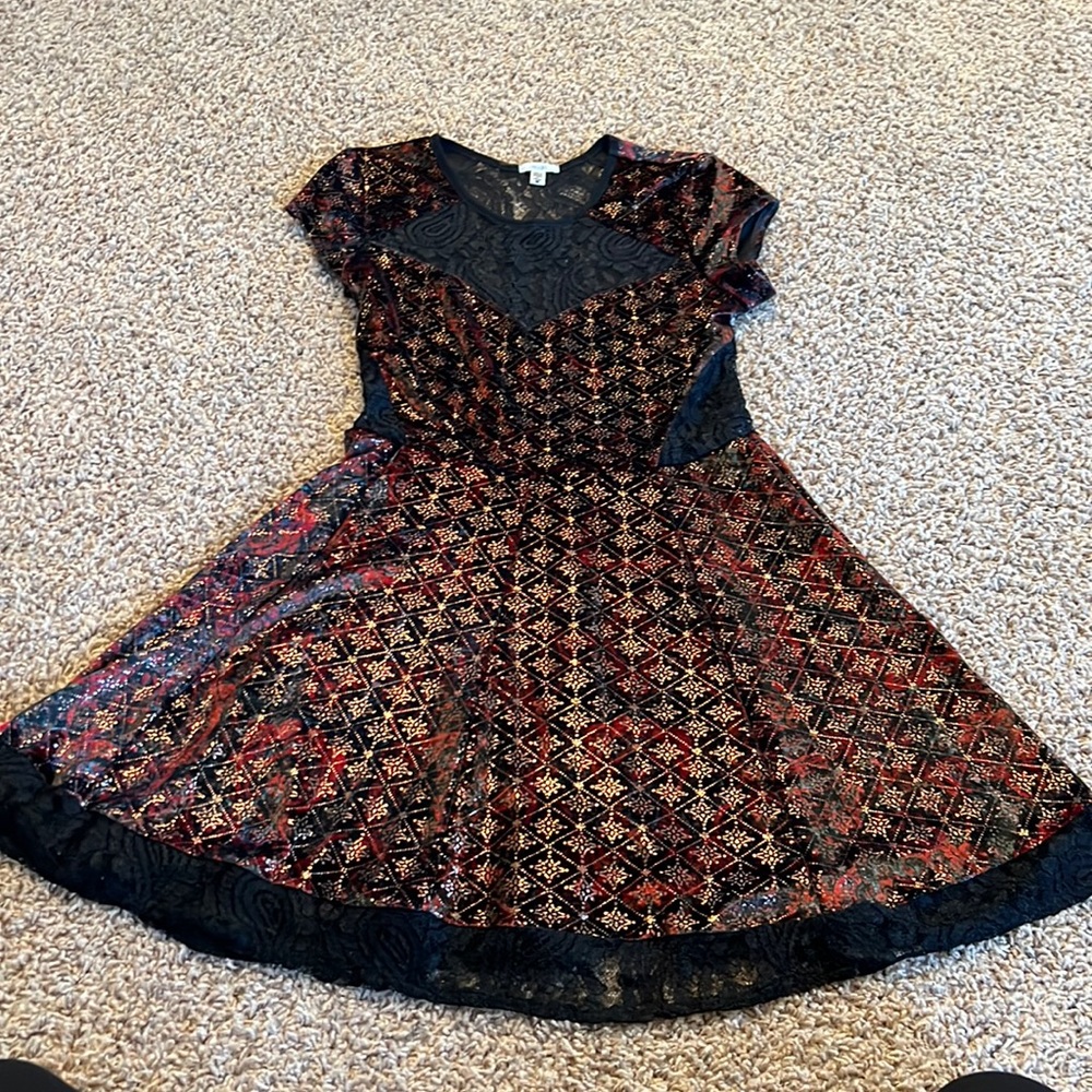 Urban Outfitters Lace and velvet dress